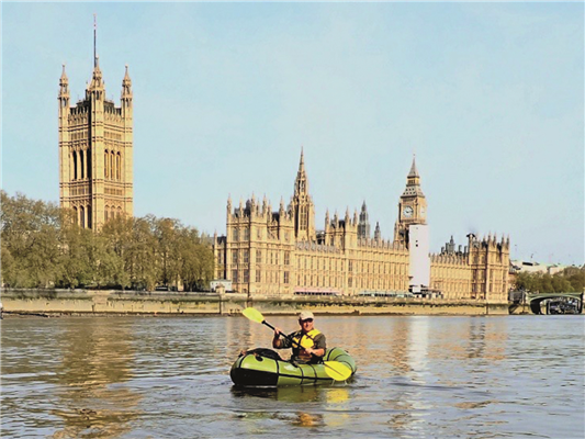 Packrafting On The Thames In London